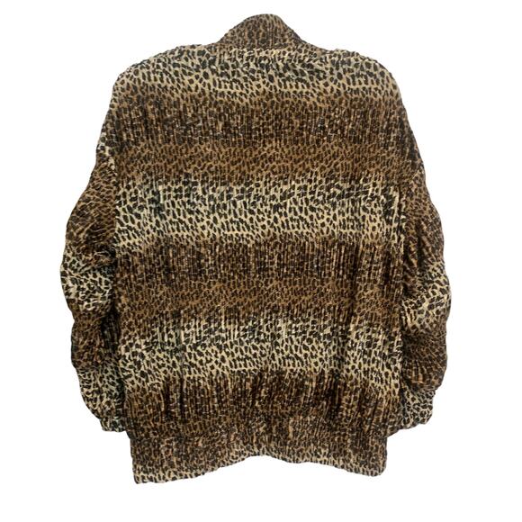 Vintage - Marshall Rousso - Leopard Print Jacket Size L-XL - Picture 4 of 8